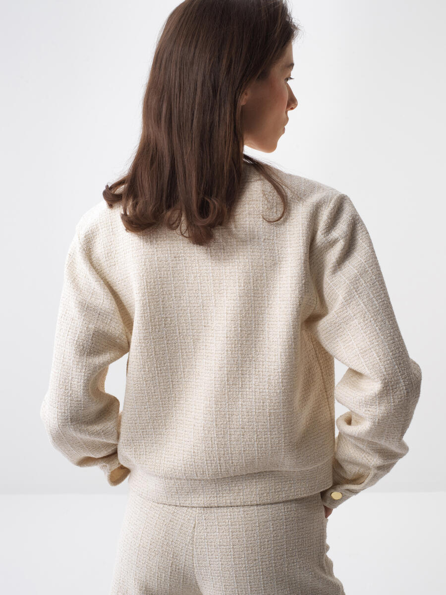 Natural Regular Fit Keten Ceket - 5