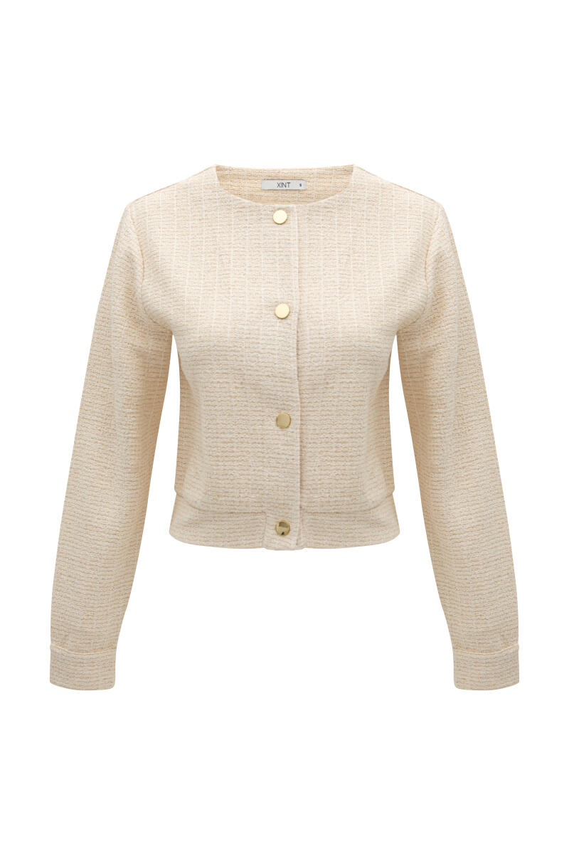 Natural Regular Fit Keten Ceket - 7