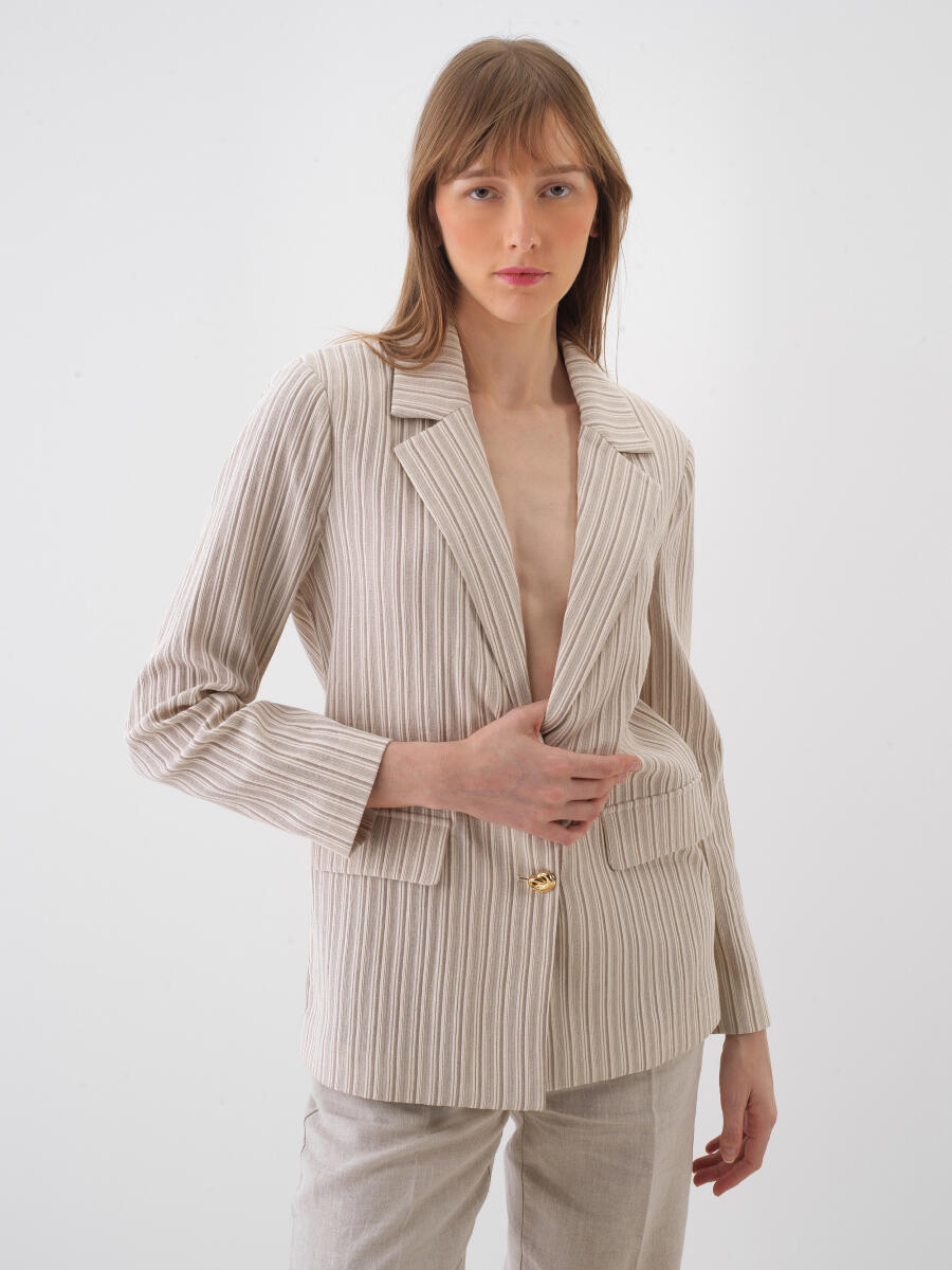 Natural Regular Fit Pamuklu Ceket