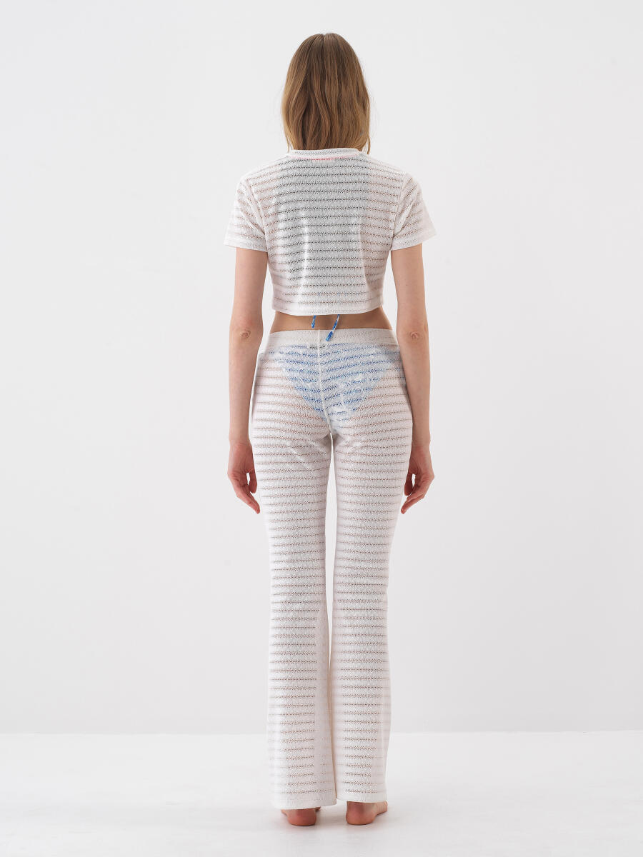 Beyaz Slim Fit Crop - 6