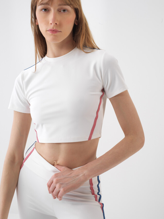 Beyaz Slim Fit Crop - Xint