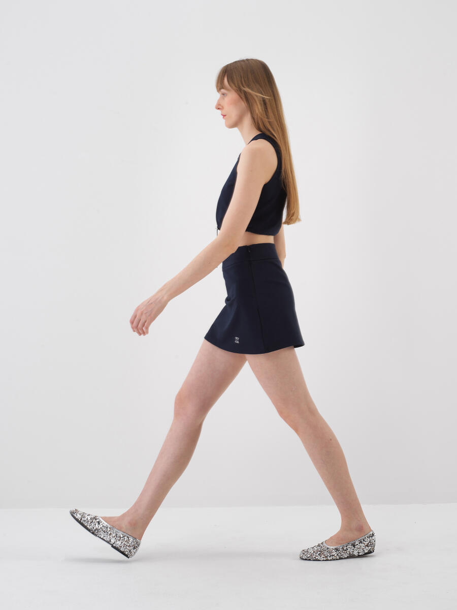Lacivert Regular Fit Pamuklu Crop - 4