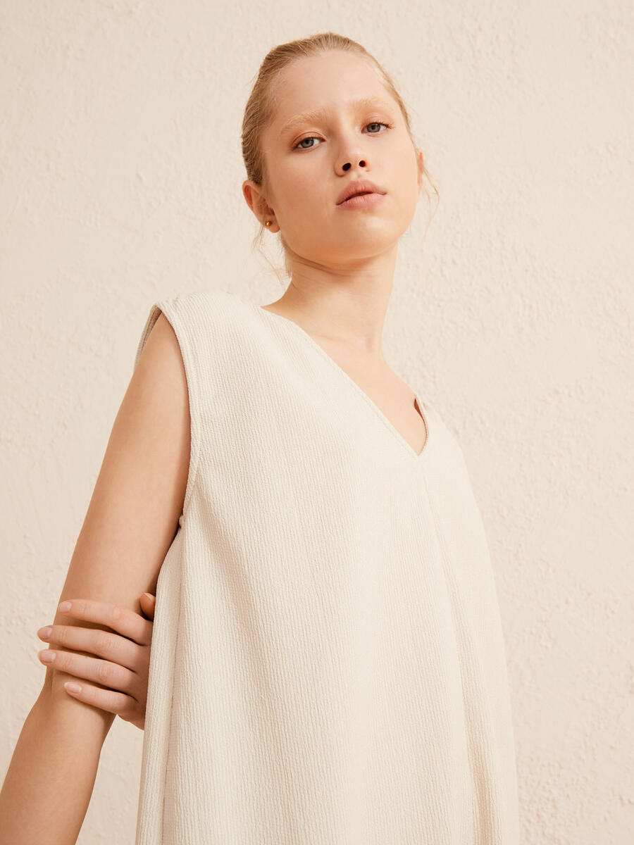 Bej Regular Fit Elbise - 2