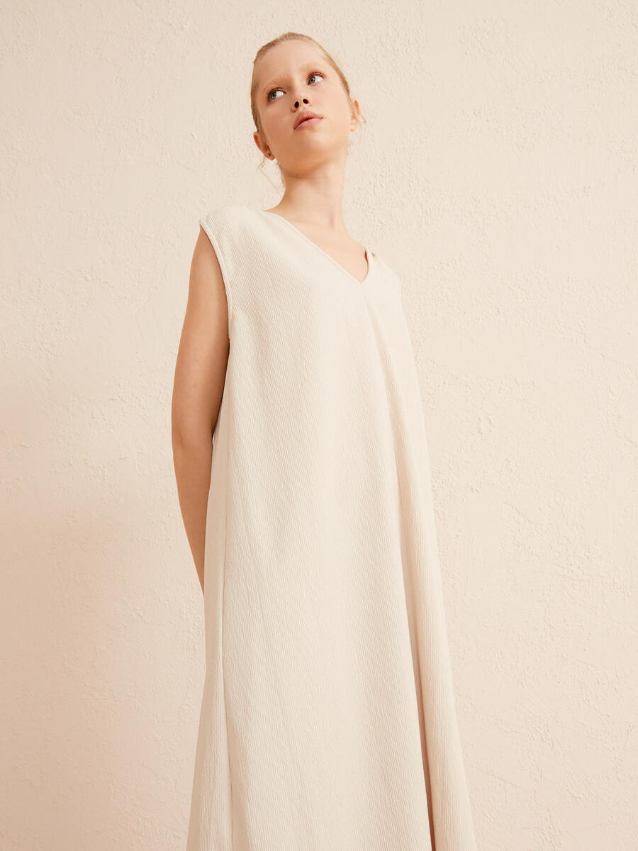 Bej Regular Fit Elbise - 3