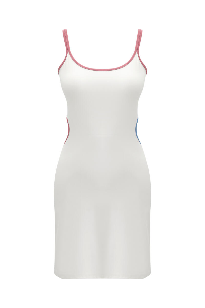 Beyaz Regular Fit Elbise - 5