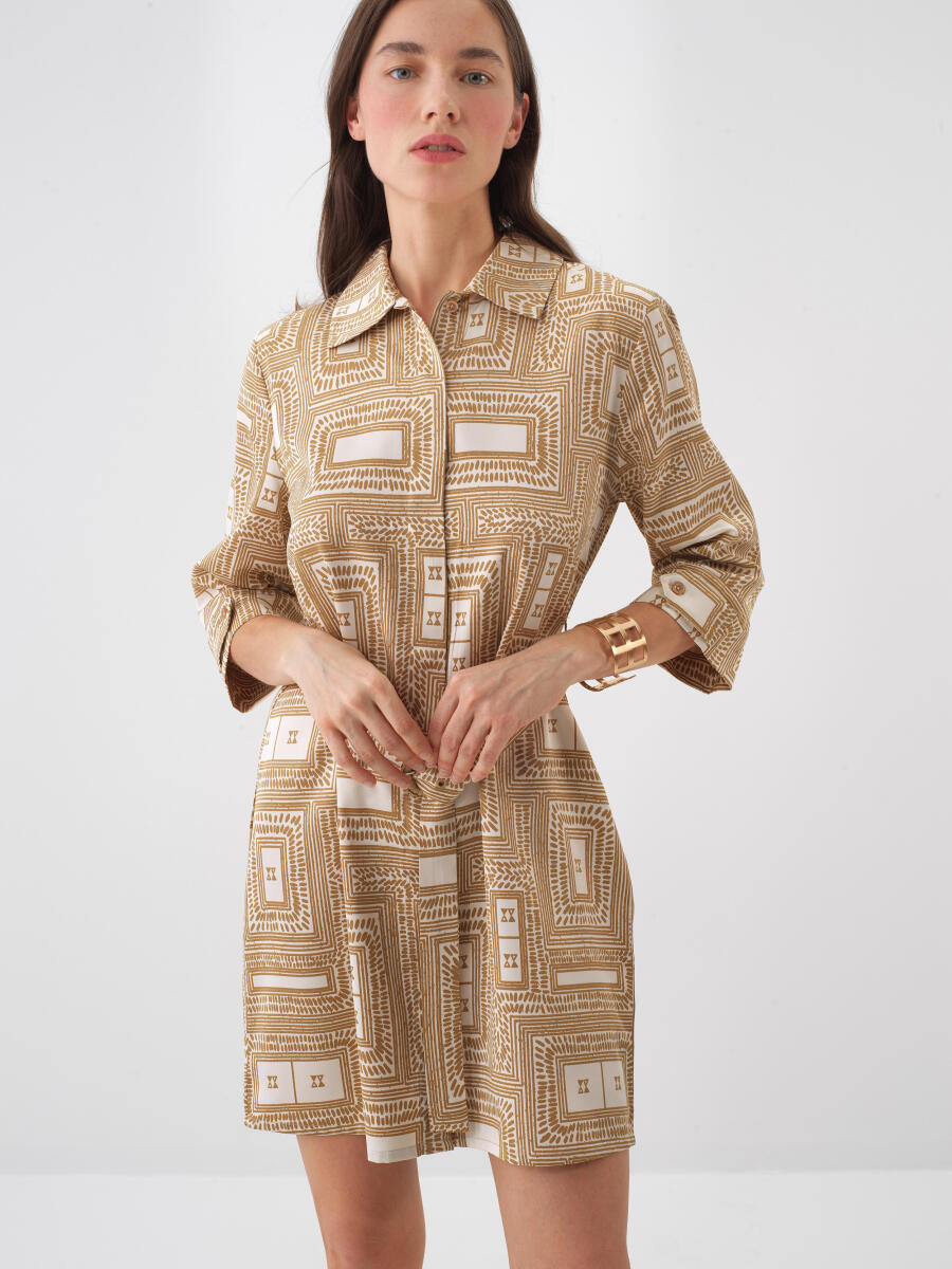 Camel Regular Fit Pamuklu Elbise - 2