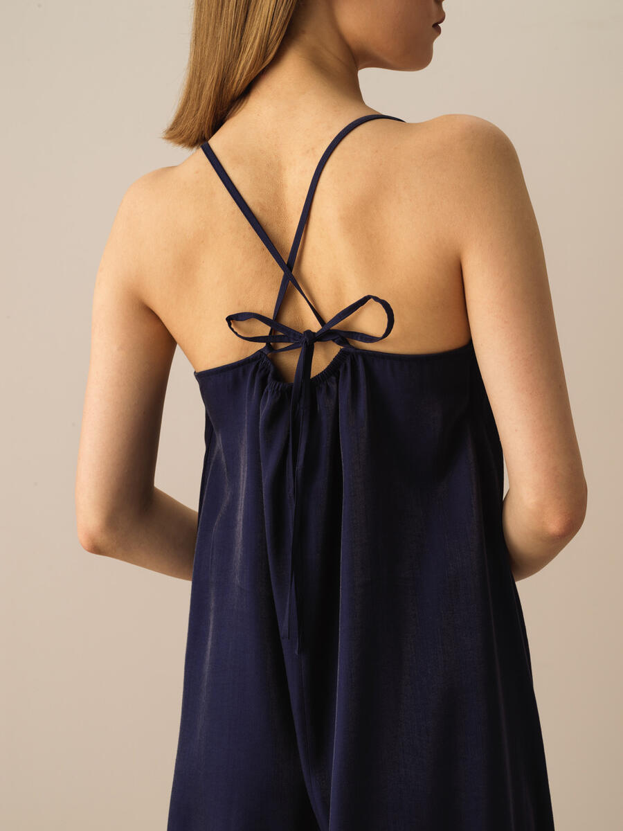 Lacivert Regular Fit Elbise - 4