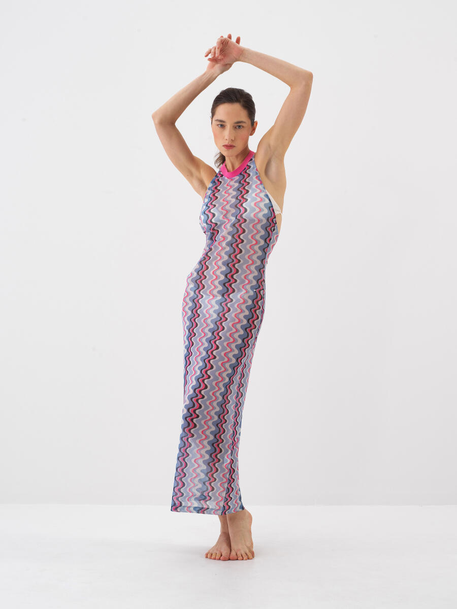 Mavi Slim Fit Elbise - 3