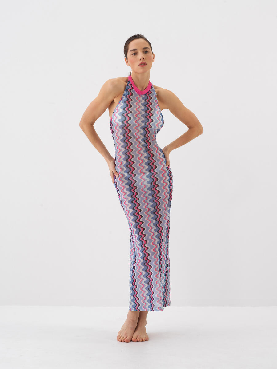Mavi Slim Fit Elbise - 2