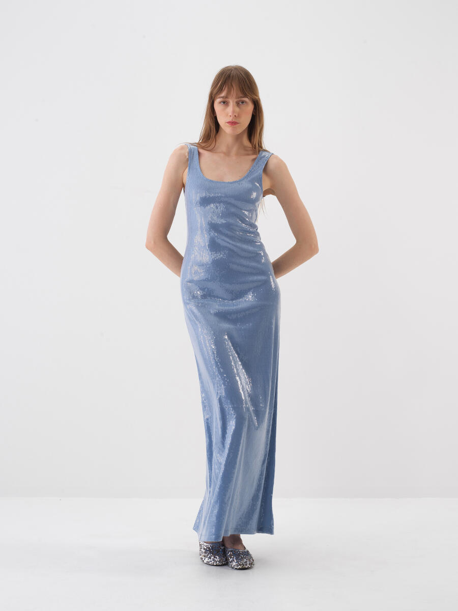 Mavi Slim Fit Elbise - 3