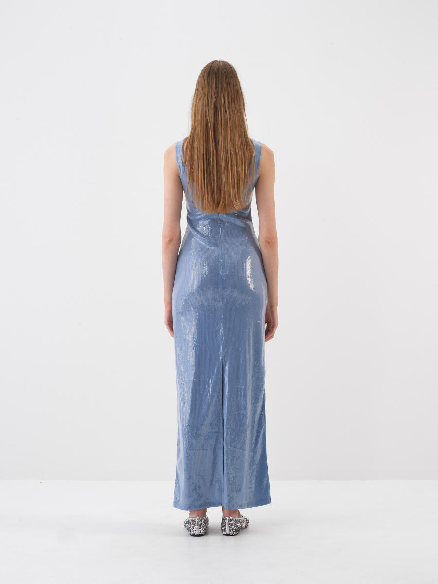 Mavi Slim Fit Elbise - 6