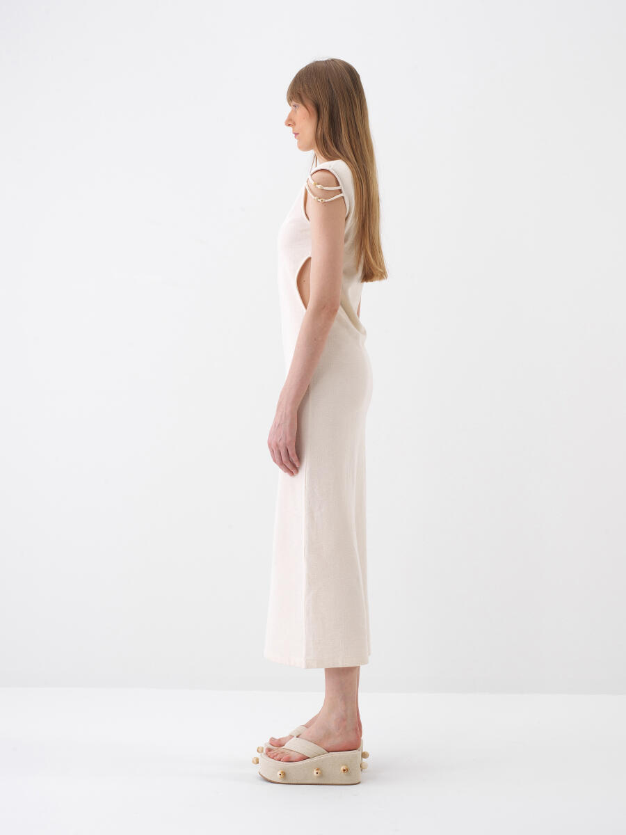 Naturel Regular Fit Pamuklu Elbise - 4