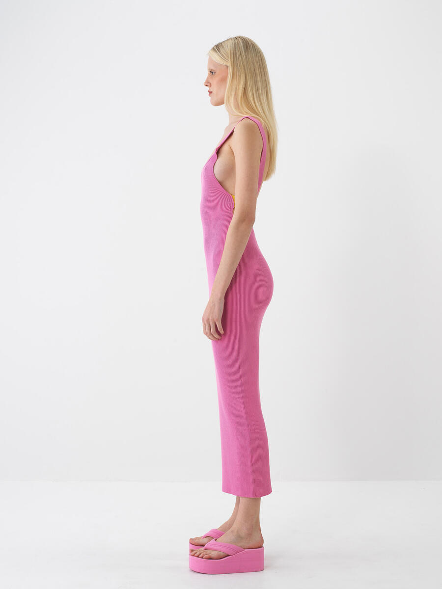 Pembe Regular Fit Elbise - 4