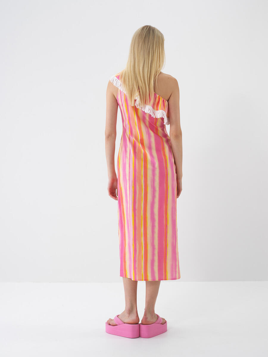 Pembe Regular Fit Pamuklu Elbise - 8