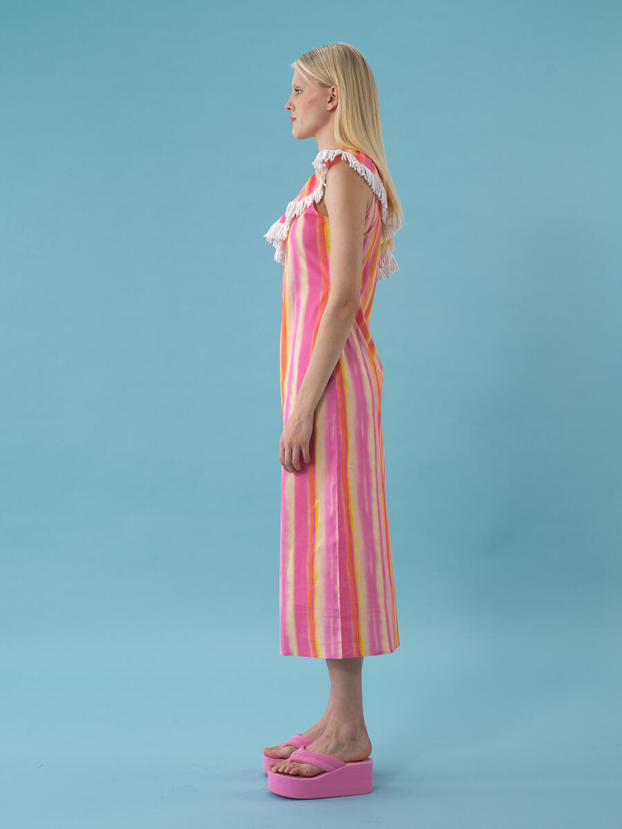 Pembe Regular Fit Pamuklu Elbise - 3