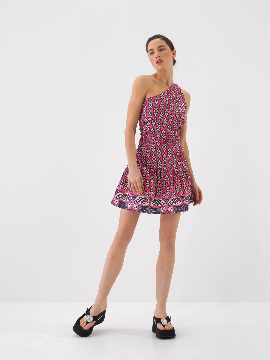 Pembe Regular Fit Pamuklu Elbise - 3
