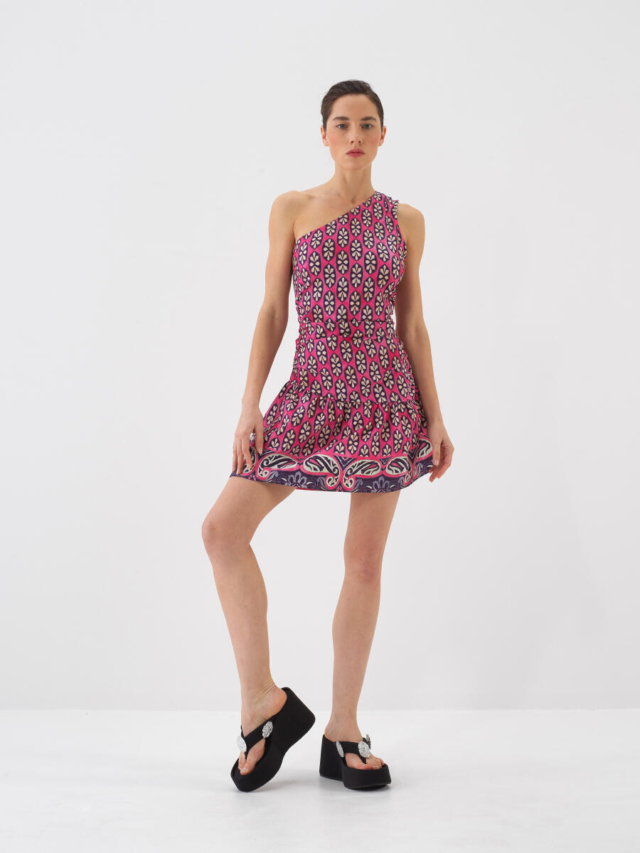 Pembe Regular Fit Pamuklu Elbise - 2