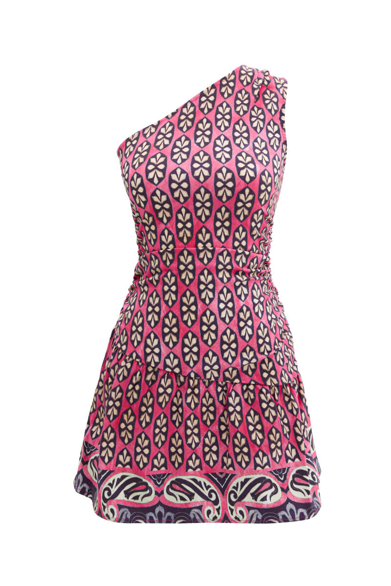 Pembe Regular Fit Pamuklu Elbise - 5