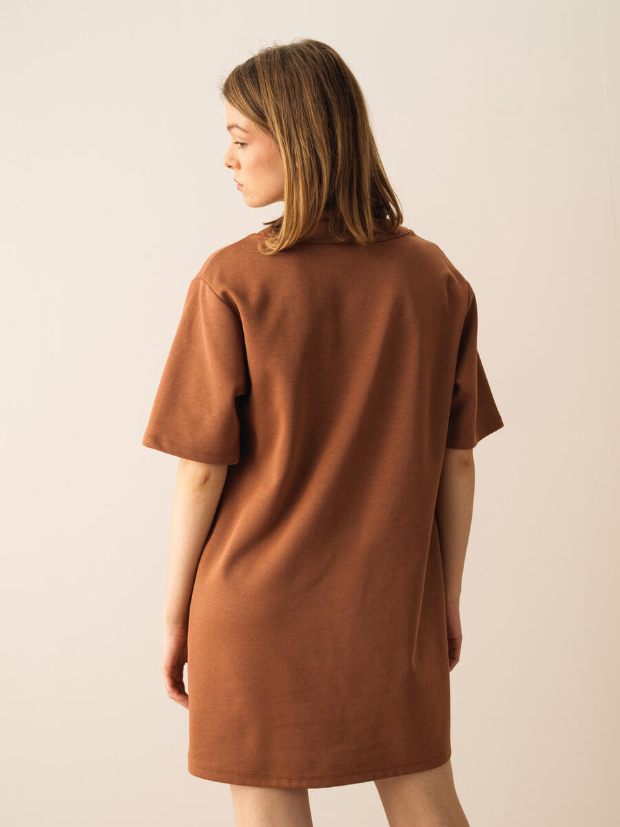 Vizon Oversize Pamuklu Elbise - 3