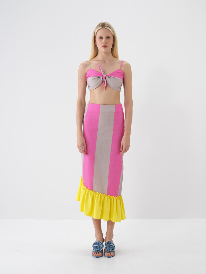 Pembe Regular Fit Pamuklu Etek - Xint