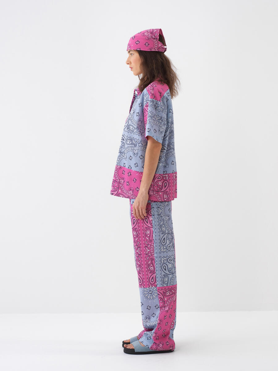 Pembe Oversize Pamuklu Gömlek - 3