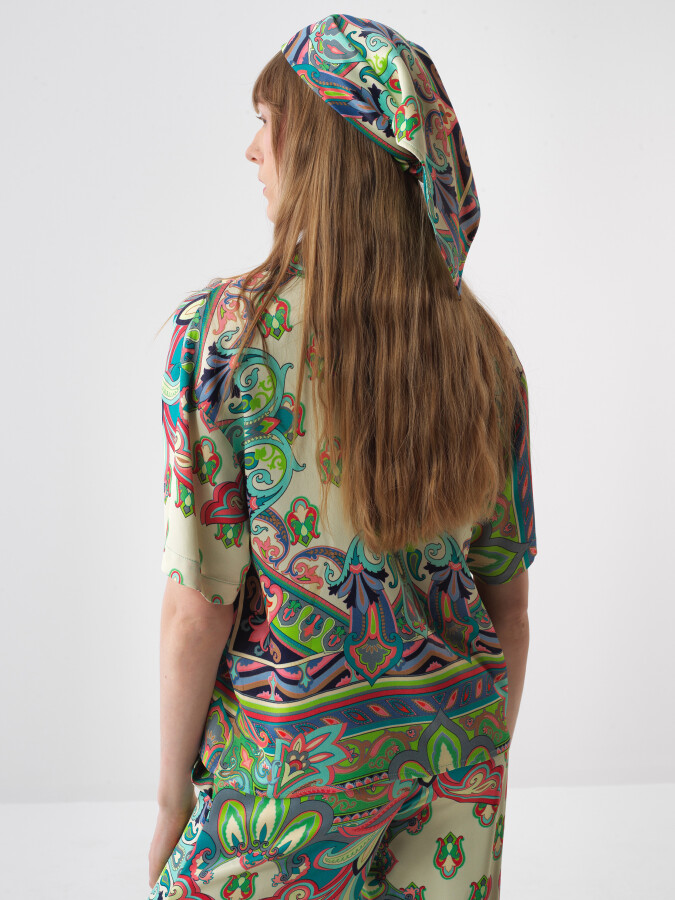 Yeşil Oversize Gömlek - Xint