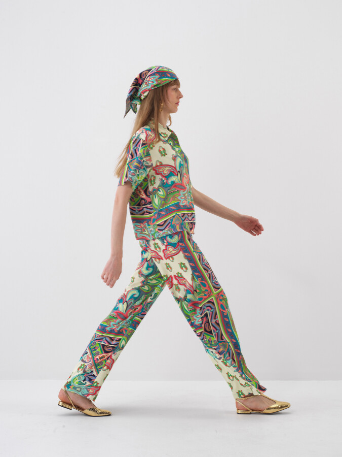 Yeşil Oversize Gömlek - Xint