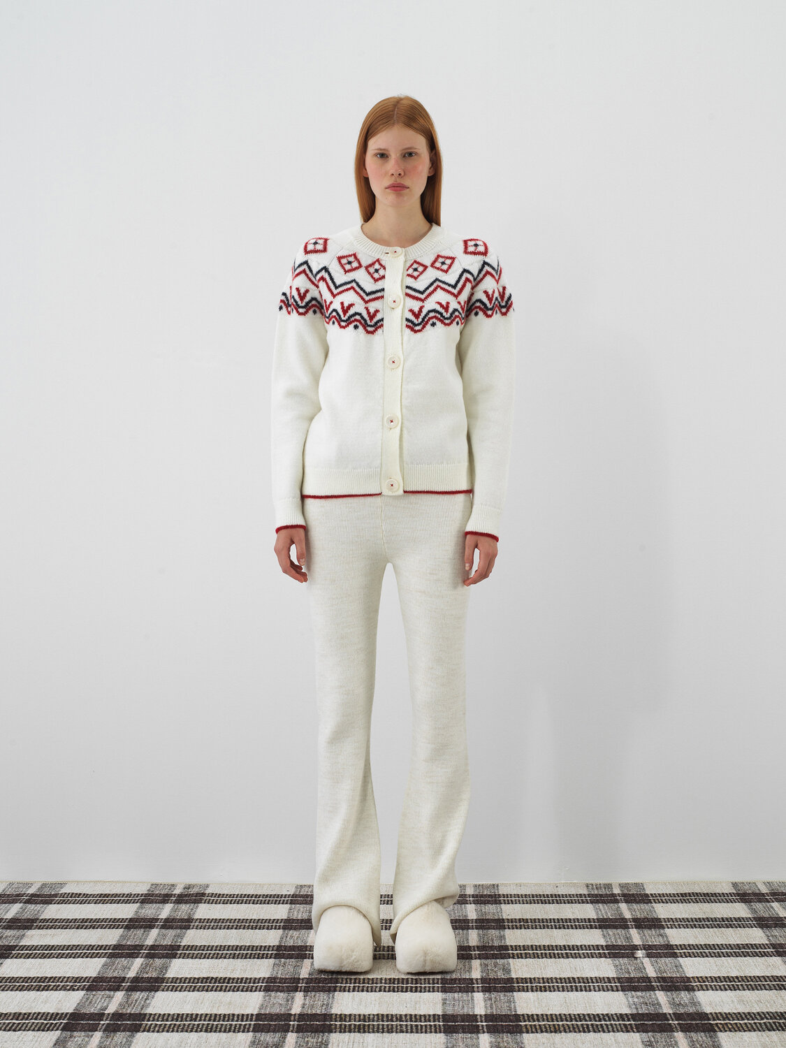 Ekru Yumuşak Dokulu Oversize Hırka - Xint