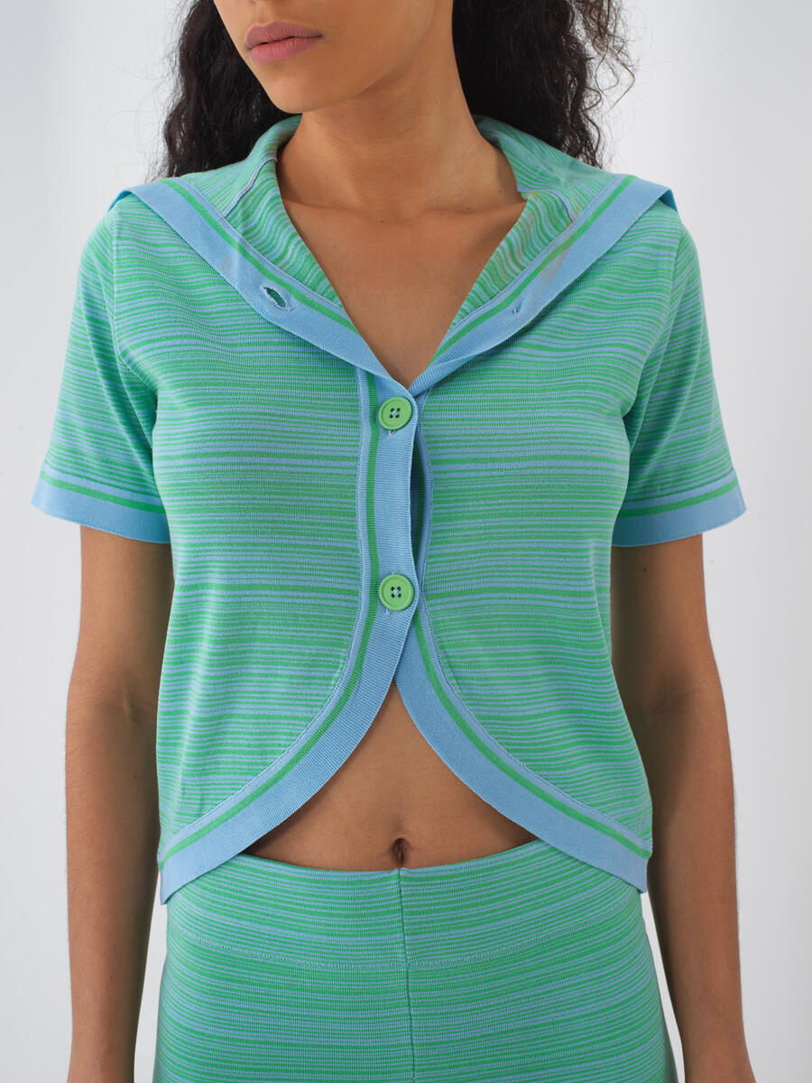 Mavi Regular Fit Polo Yaka Hırka