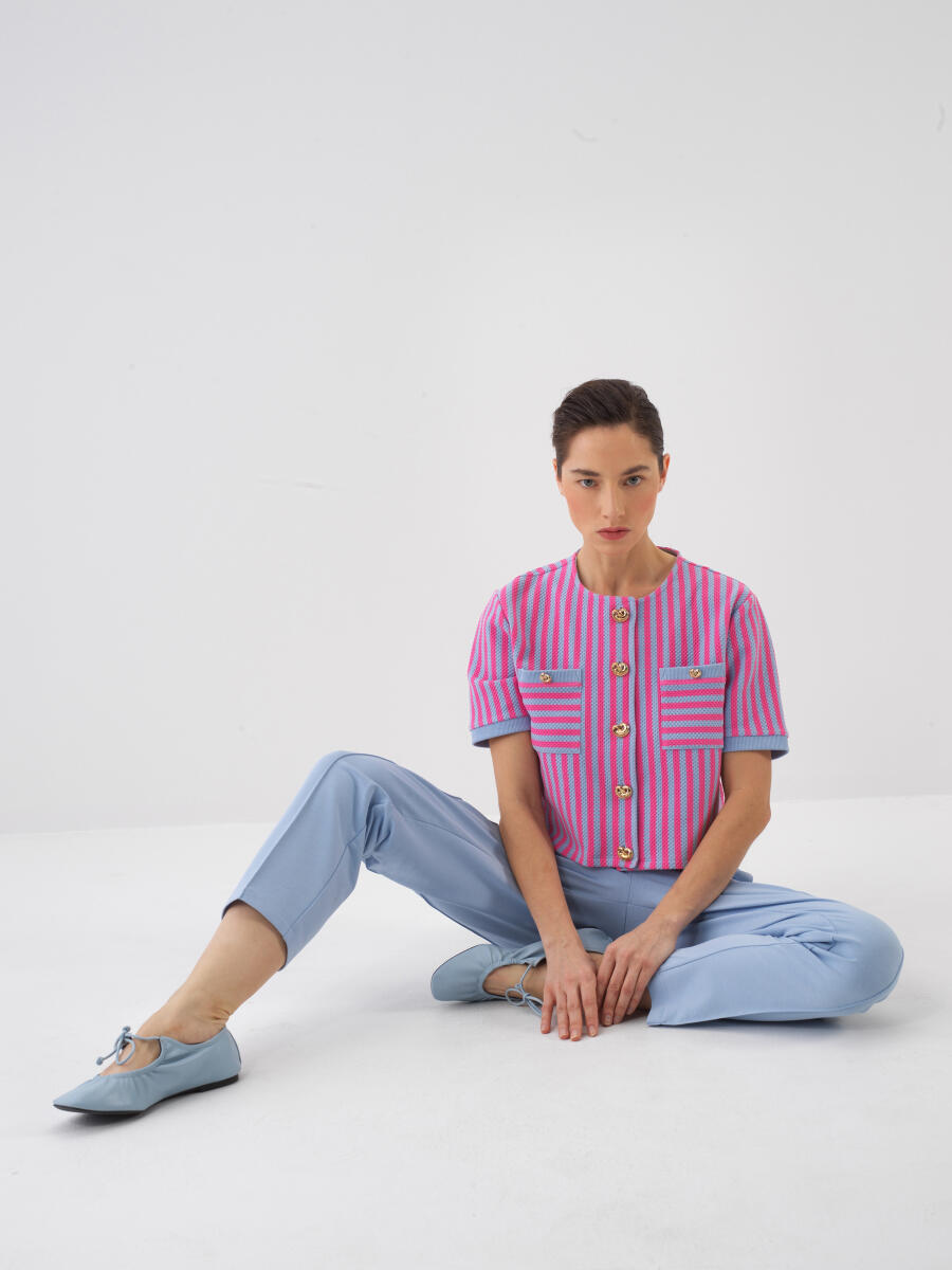 Mavi Regular Fit Pamuklu Hırka