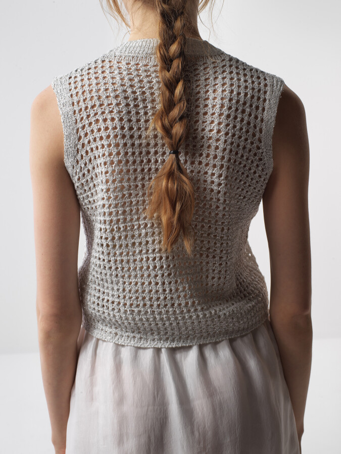 Beyaz Oversize Kazak - Xint