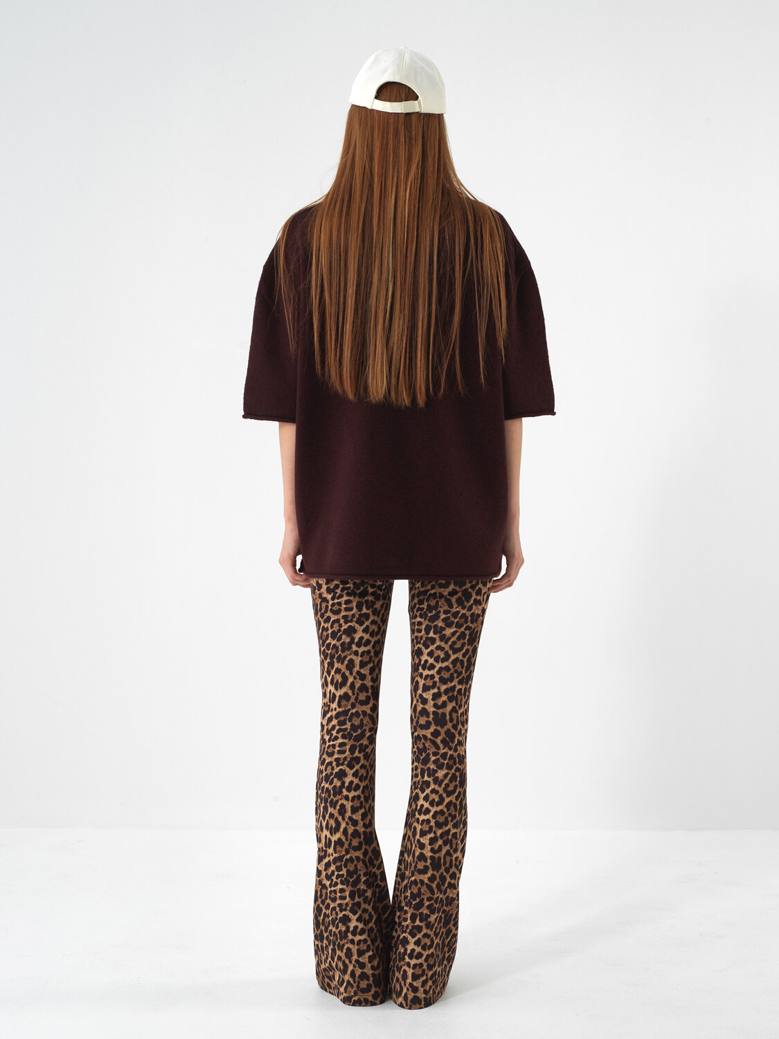 Bordo Yumuşak Dokulu Oversize Kazak - Xint