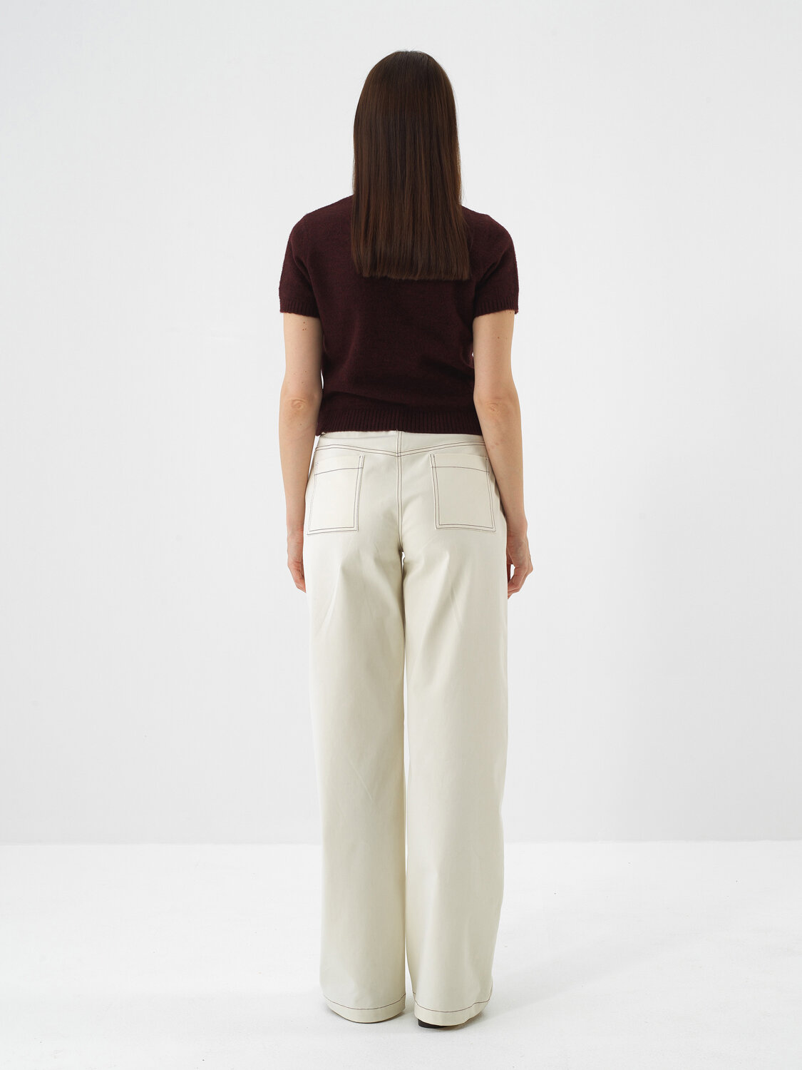 Bordo Yumuşak Dokulu Regular Fit Kazak - Xint