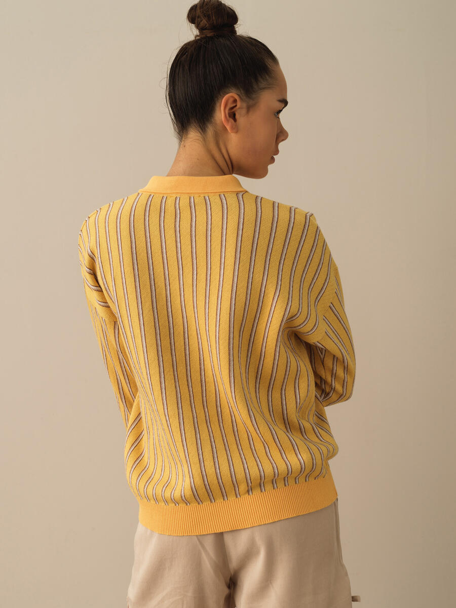 Sarı Regular Fit Pamuklu Kazak - 3