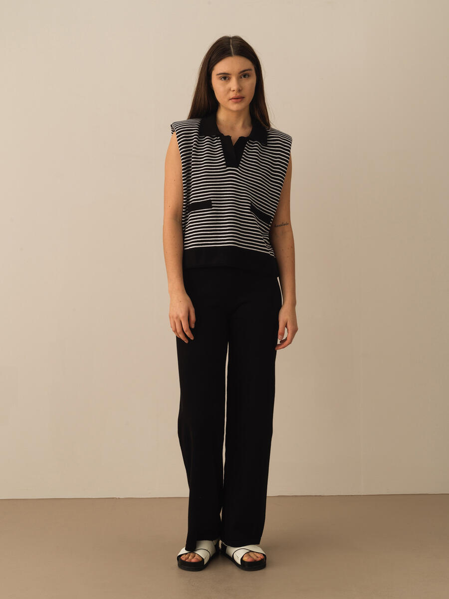 Siyah Regular Fit Pamuklu Kazak - 2