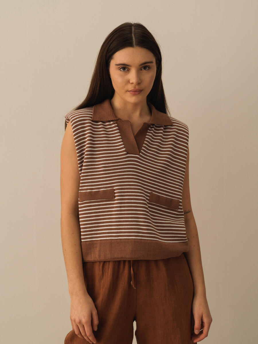 Vizon Regular Fit Pamuklu Polo Yaka Kazak