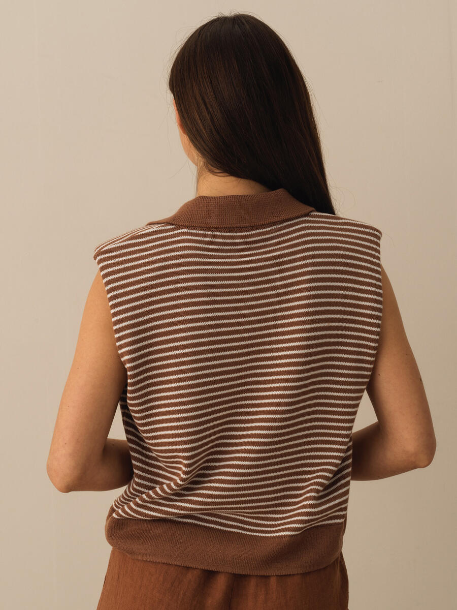 Vizon Regular Fit Pamuklu Polo Yaka Kazak - 3