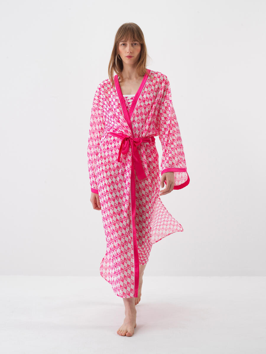 Pembe Oversize Kimono