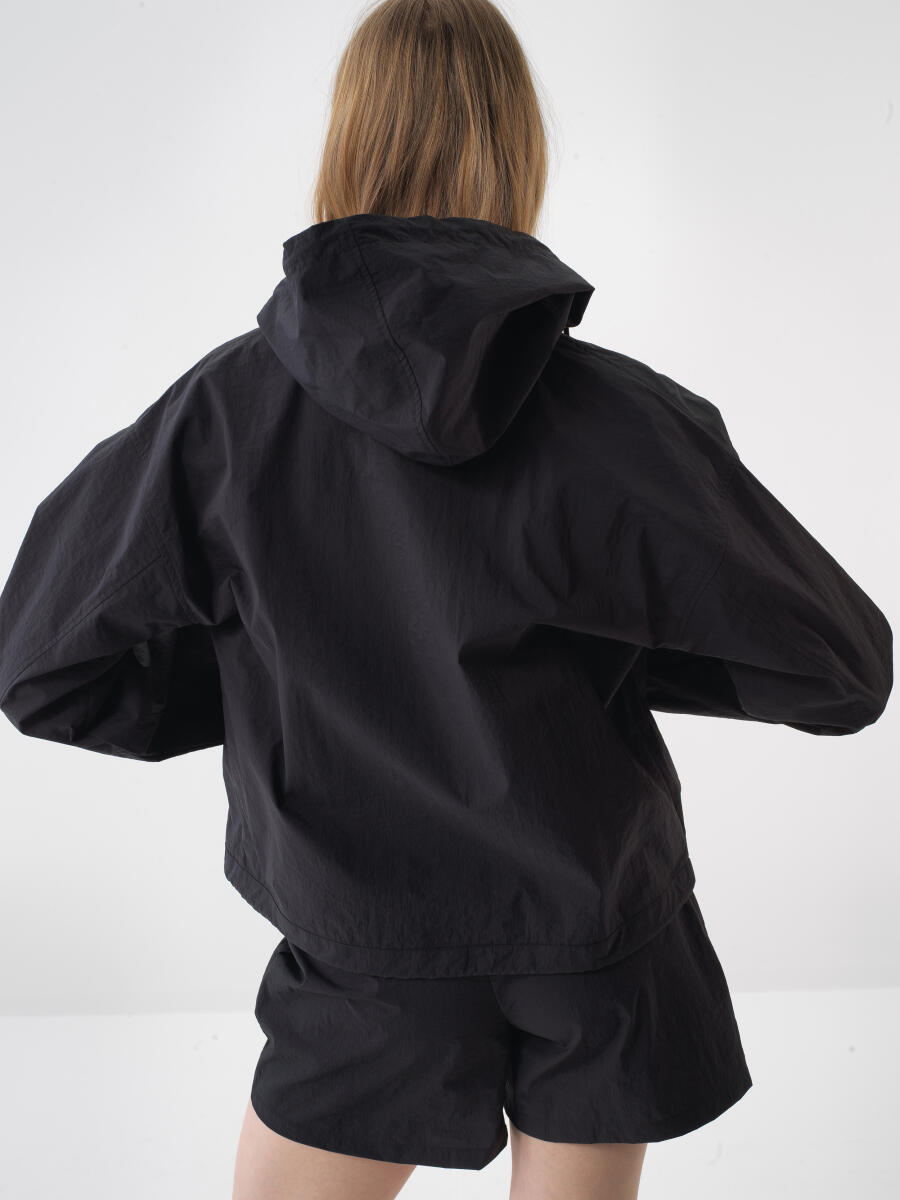 Siyah Oversize Mont - 4
