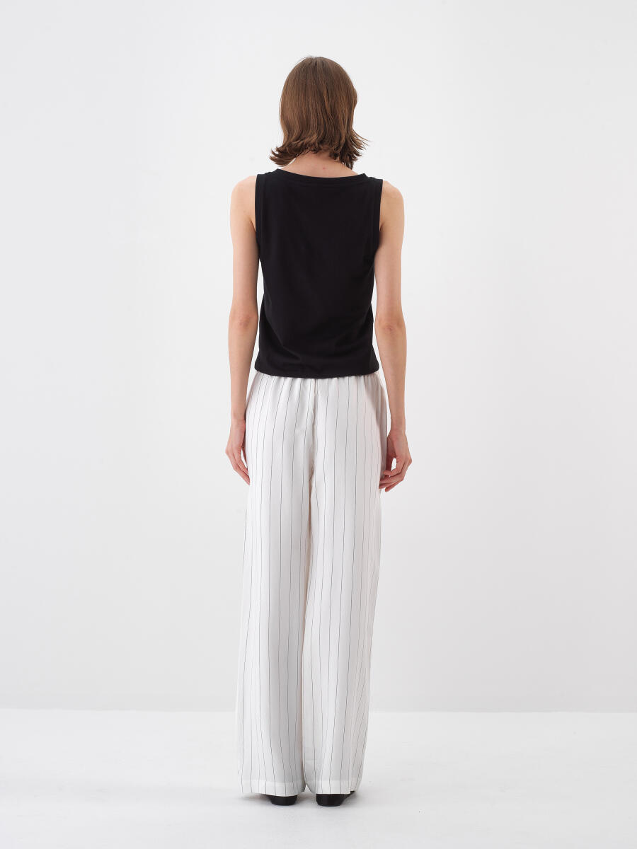 Beyaz Oversize Pantolon - 5