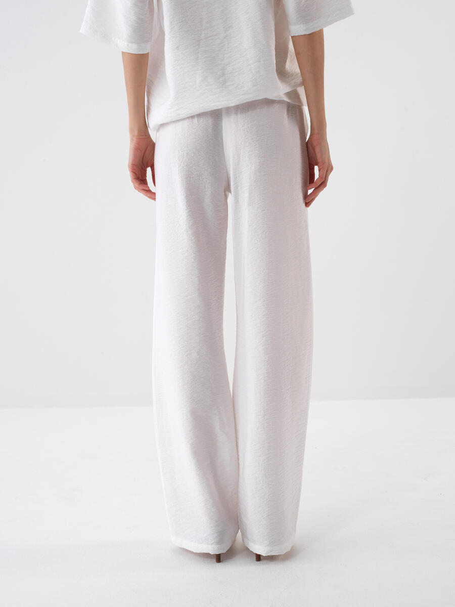Beyaz Oversize Pantolon - 4