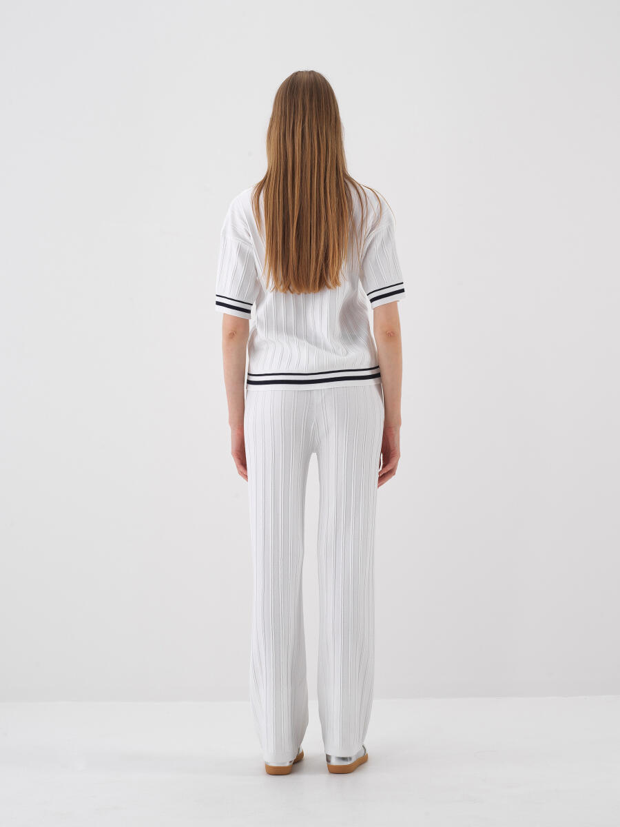 Beyaz Oversize Pantolon - 5