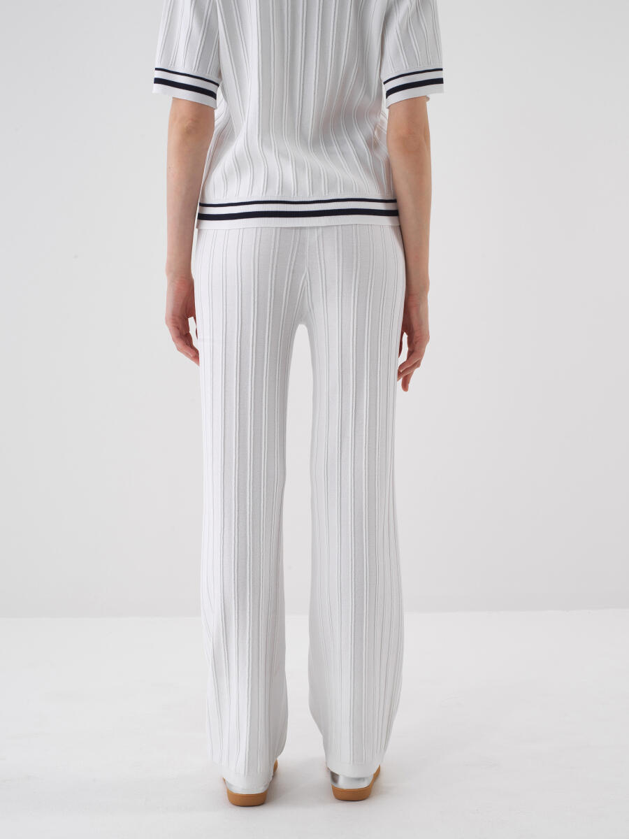 Beyaz Oversize Pantolon - 4