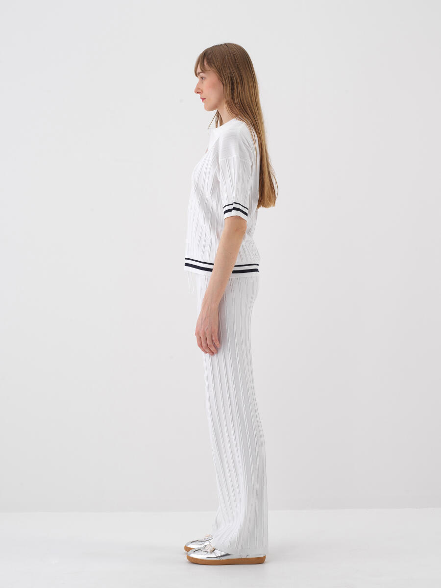 Beyaz Oversize Pantolon - 3