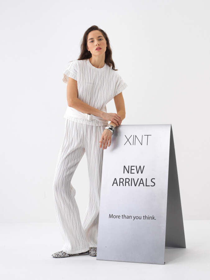 Beyaz Regular Fit Pantolon - Xint