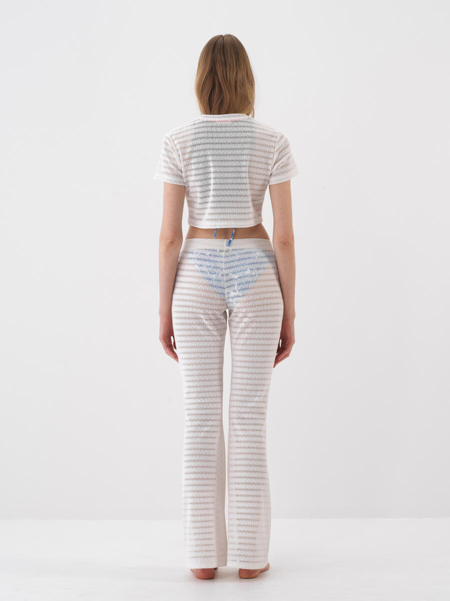 Beyaz Slim Fit Pantolon - 5