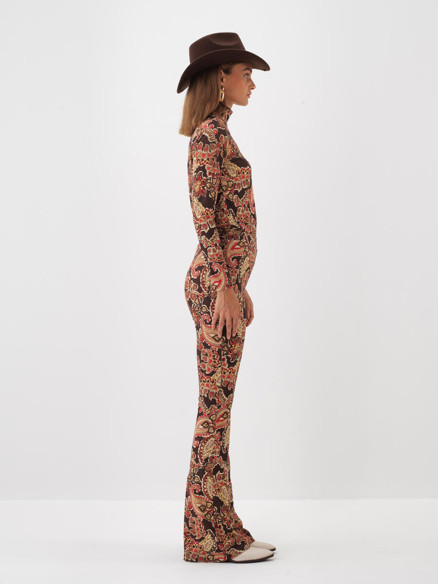 Camel Işıltılı Sim Detaylı Slim Fit Pantolon - 4