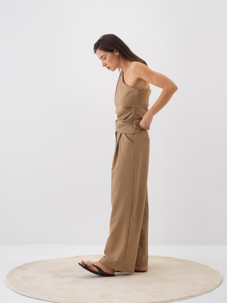 Camel Oversize Pantolon - 4