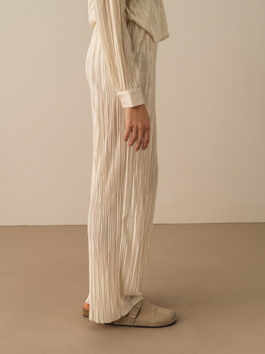 Ekru Oversize Pantolon - 3