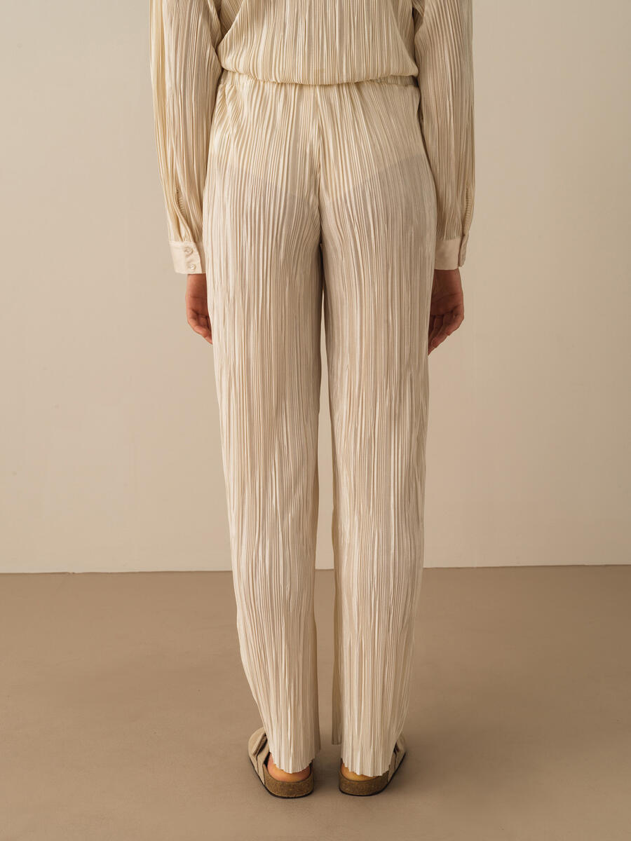 Ekru Oversize Pantolon - 4